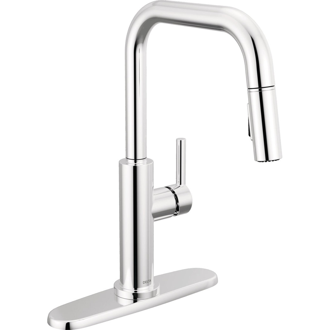 Nicoli U-Spout Pull Down Sprayer Kitchen Sink Faucet, Single Handle Kitchen Faucet